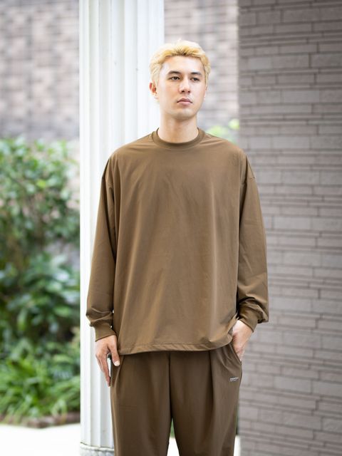 グラフペーパー PERTEX® EQUILIBRIUM L/S Crew Neck Pullover(GM263-70260)BROWN☆8月15日(土)発売！