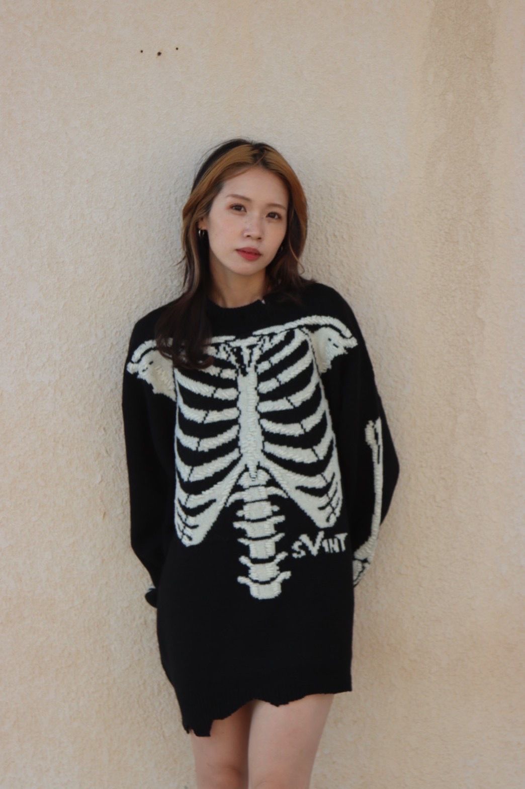 SAINT MICHAEL×VLONE BONE KNIT ボーンニットセーター