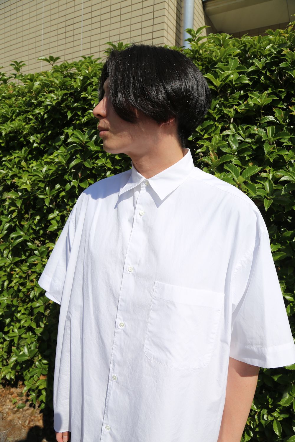 Graphpaper Broad Oversized S/S Regular Collar Shirt(GM212-50625B) style.2021.5.22
