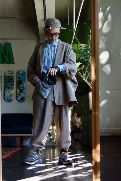 S.F.C 23FW TAILORED SHIRT JACKET"BEIGE"スタイル
