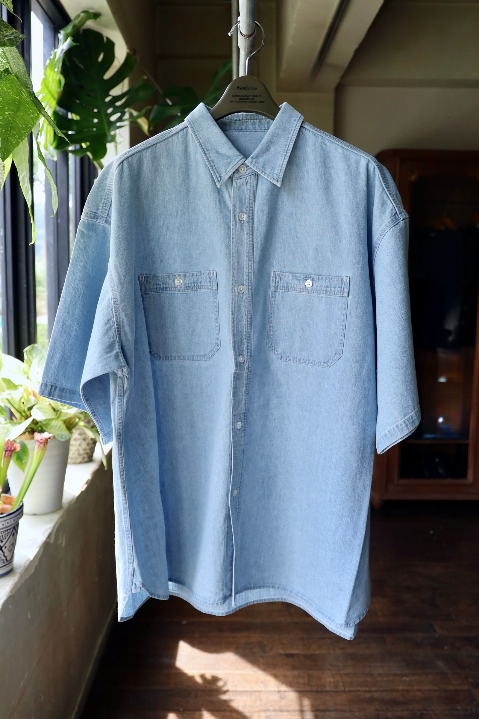 フレッシュサービス LIGHT DENIM S/S SHIRT (FSC252-50046)LIGHT FADE☆6/21(土)発売！
