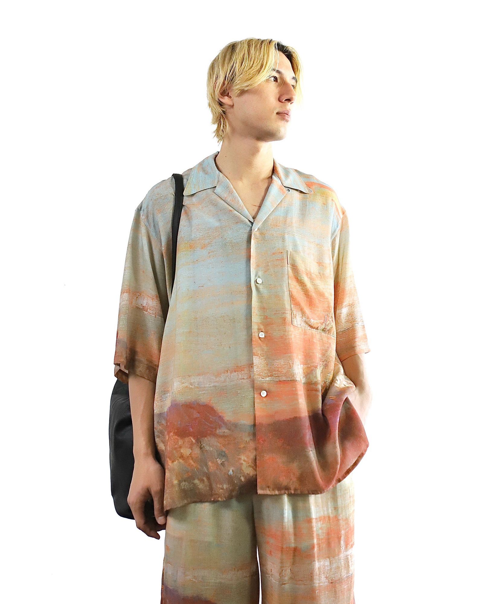 YOKE 24SS 新作LANDSCAPE PRINTED OPEN COLLAR SHIRT style 2024.5.7