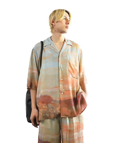 YOKE 24SS 新作LANDSCAPE PRINTED OPEN COLLAR SHIRT style 2024.5.7