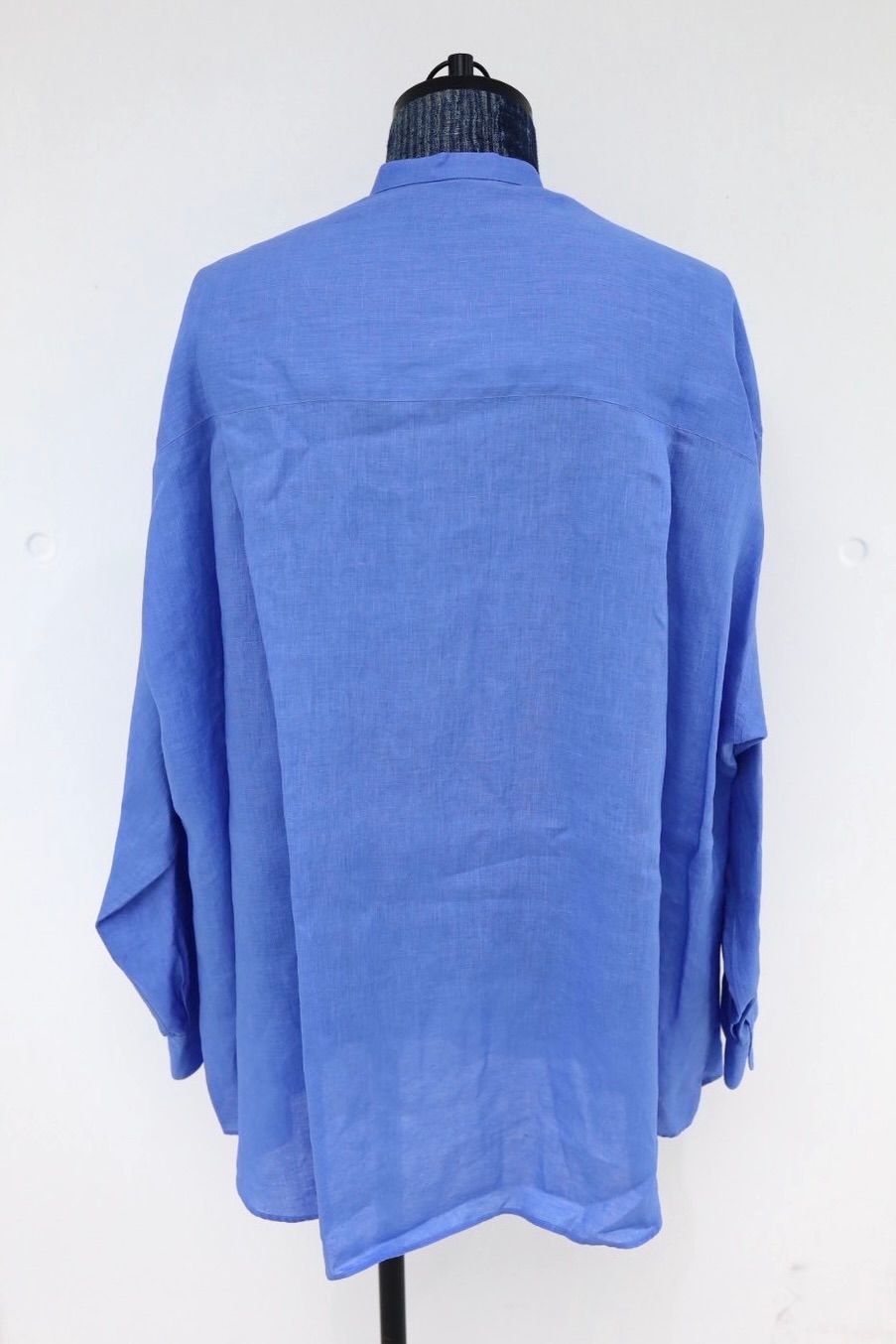 グラフペーパー Linen L/S Oversized Band Collar Shirt(GM262-50040B)BLUE☆6月20日(土)発売！