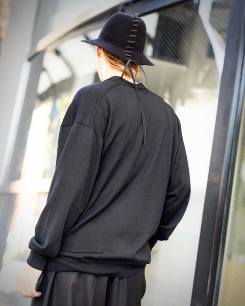 COMME des GARCONS HOMME 梳毛エステル天竺カーディガン スタイル