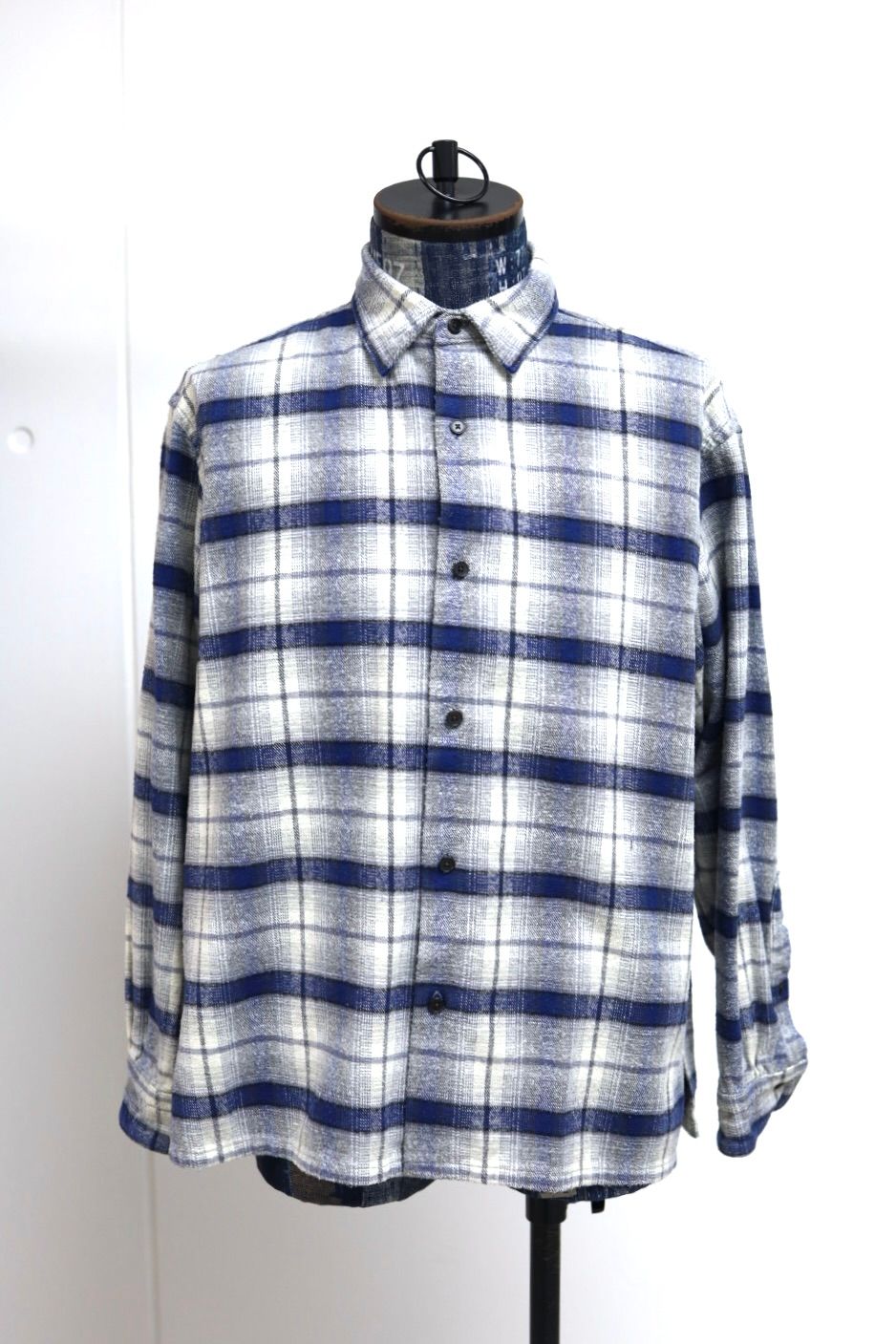アプレッセ 2026 STYLE1 Vintage Cotton Silk Nep Twill Check Shirts (26SAP-02-20)NAVY☆1月24日(土)発売！