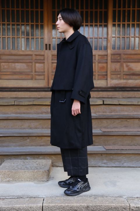 YOKE 新作 3WAY BAL COLLAR SHARE COAT(YK20AW0135C)"BLACK"style.2020.10.10.