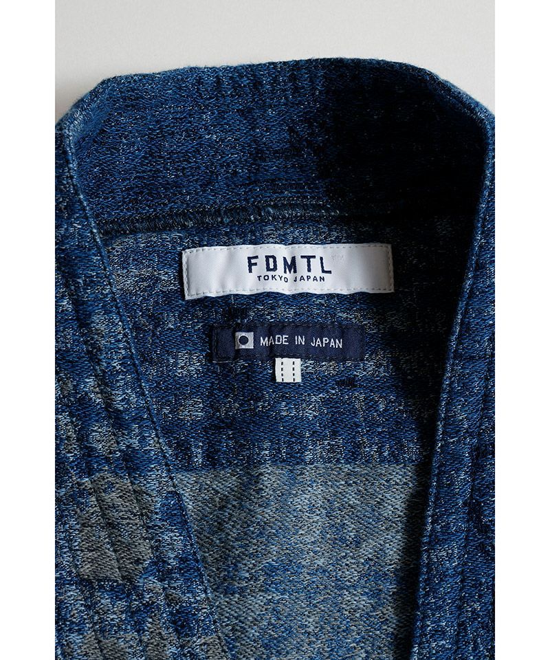 ファンダメンタル デニムシャツ BORO JAQUARD HAORI SHIRT RINSE(FA25SH47R)INDIGO☆新作発売！