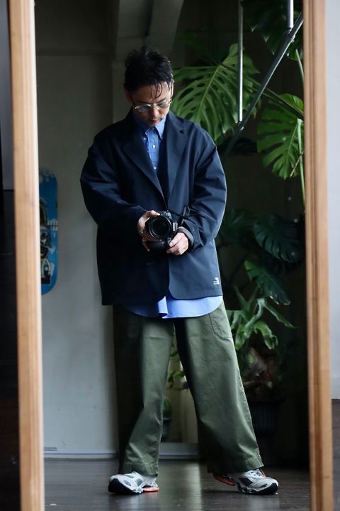 Graphpaper Oxford Oversized B.D Pullover Shirtスタイル