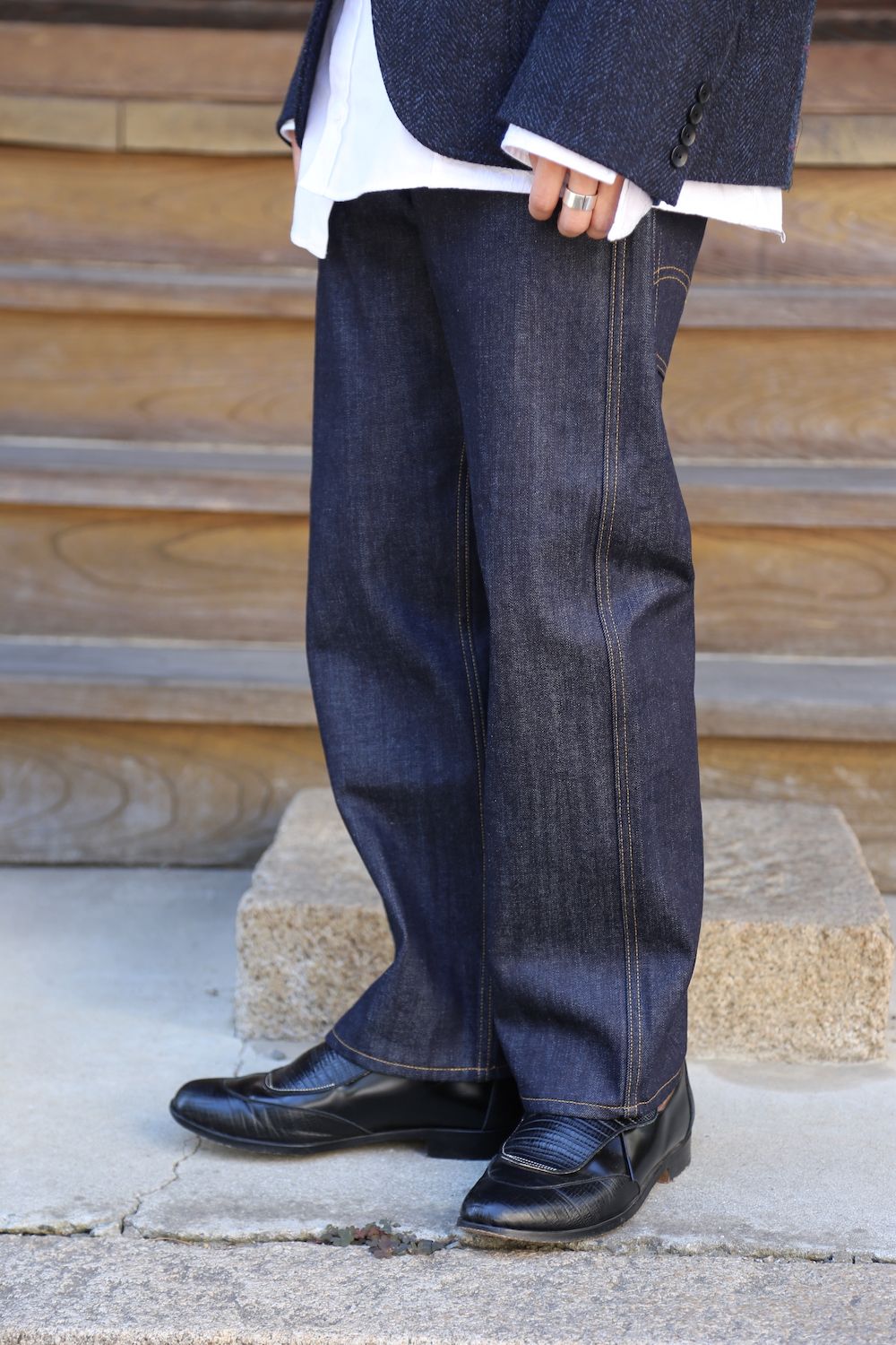 JUNYA WATANABE COMME des GARCONS MANウールカシミヤツイード×綿デニム×綿ウィップコード Style.2020.9.22.
