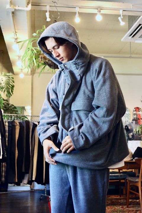 S.F.C 新作FLEECE HOODIE JACKET"CHARCOAL"スタイル