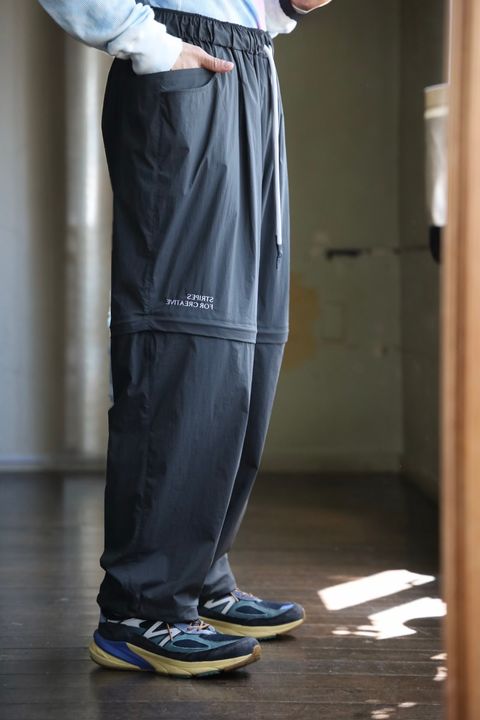 S.F.C SUPER WIDE DETACHABLE PANTS"D.gray"スタイル