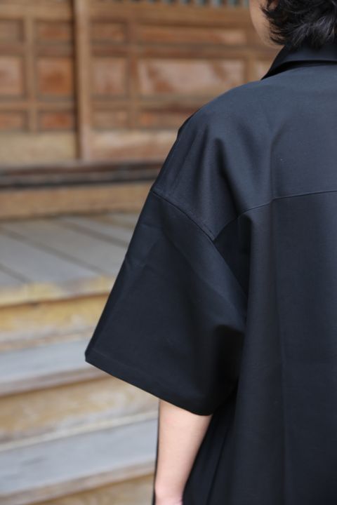 Graphpaper Selvage Wool S/S Oversized Box Shirt(GM212-50260) style. 2021.06.20.