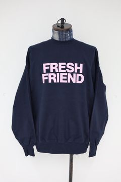 フレッシュサービス FRIEND EDITIONS LIGHT OZ CREW NECK SWEATER(FSC261-70093FE)NAVY☆3月14日(土)発売！