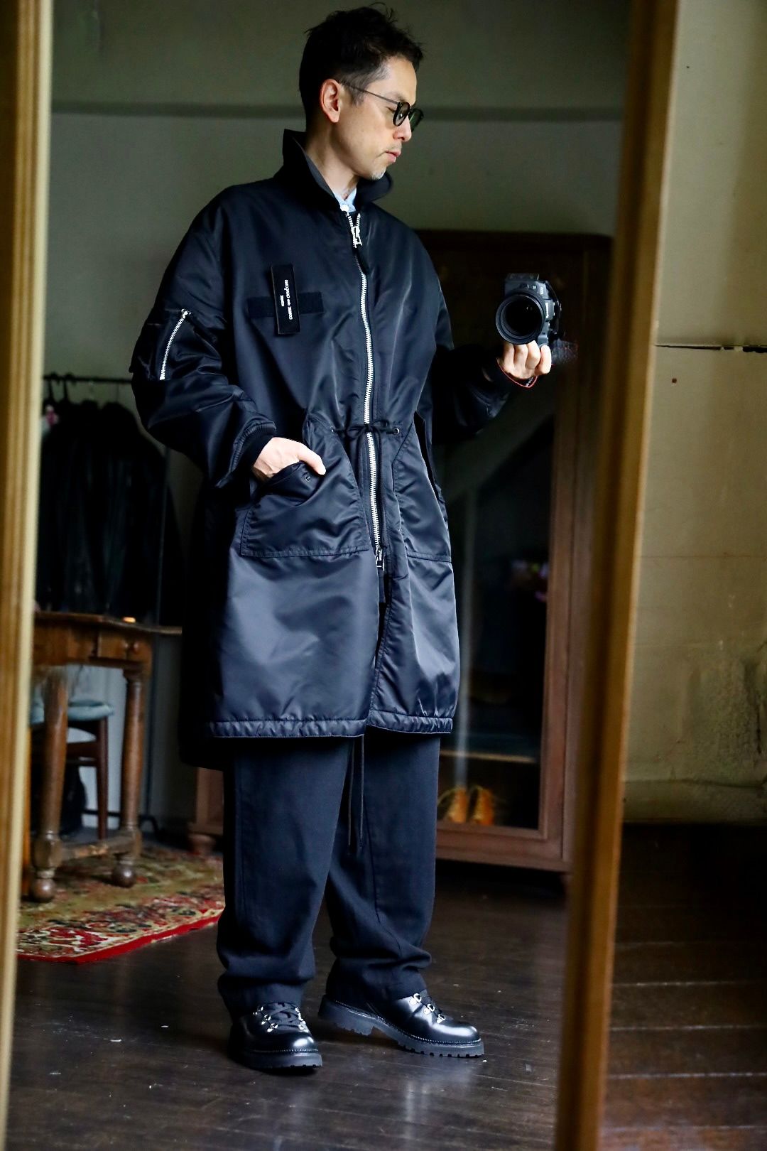 COMME des GARCONS Homme ナイロン　Ma-1 COMME des GARCONS HOMME ナイロンツイルコートスタイル2024.10