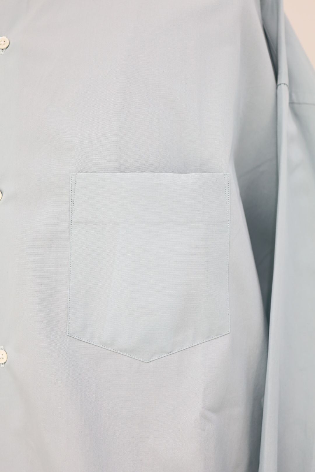 グラフペーパー 26SS ALUMO for GP L/S Oversized Band Collar Shirt(GM261-50223) SMOKE BLUE☆1月31日(土)発売！