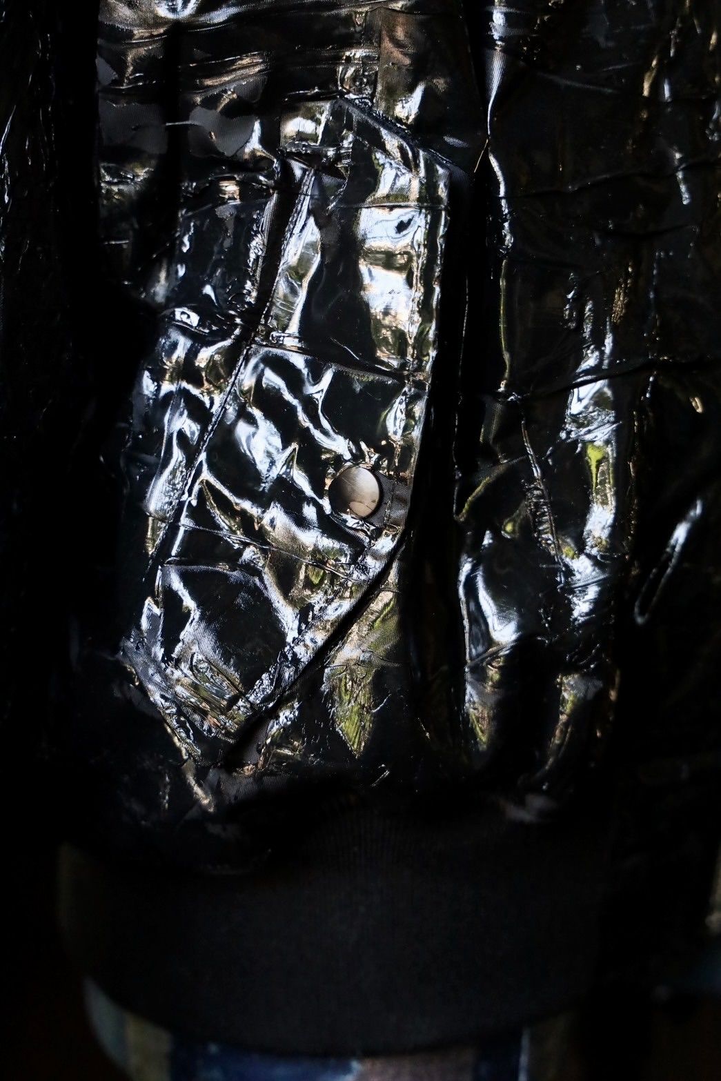 ヨーク24FW RUBBER HAND PAINTED BOMBER JACKET(YK24FW0758B)BLACK