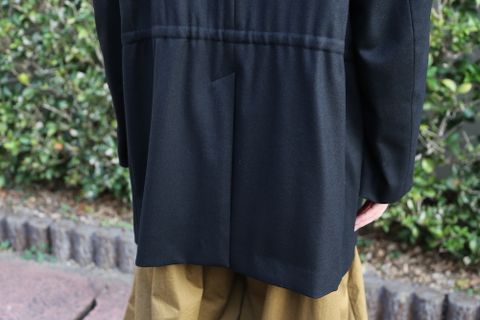 YOKE WOOL FLANNEL 11XL JACKET COAT"BLACK"Style.2020.11.16.