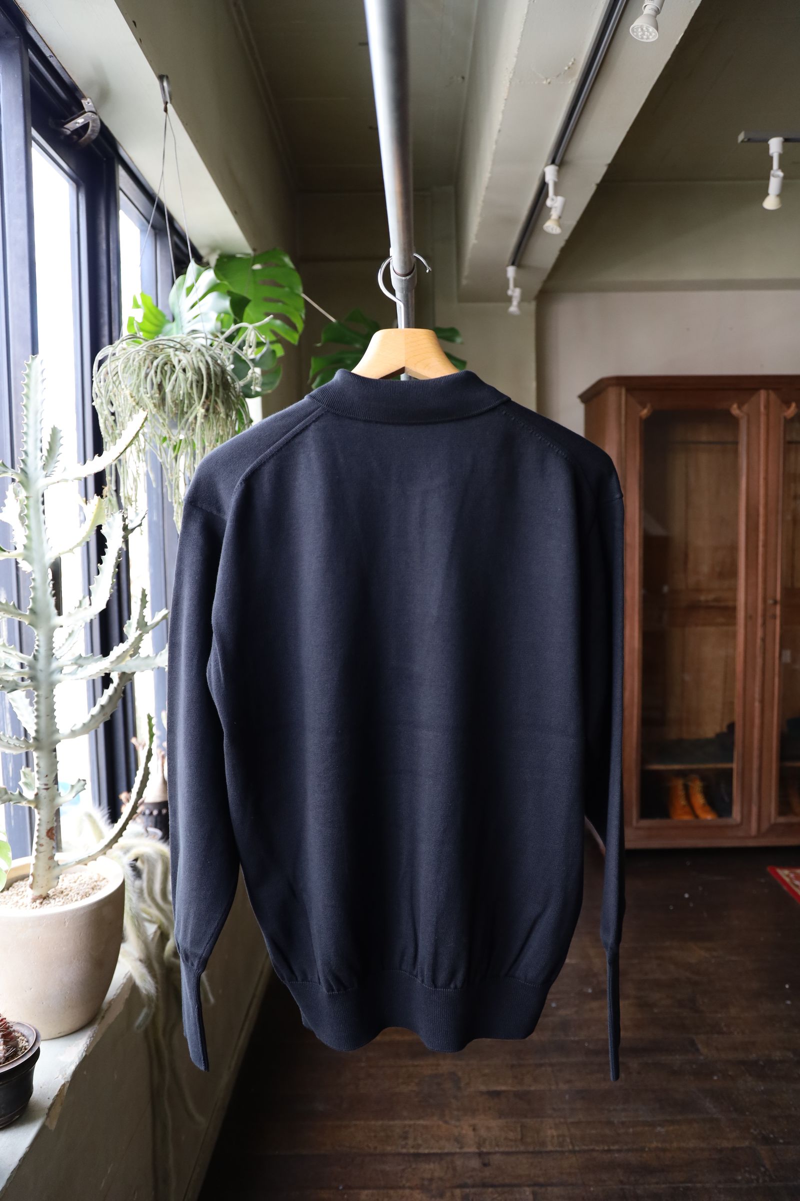 A.PRESSE - アプレッセ Cotton Knit L/S Polo Shirts(25SAP-03