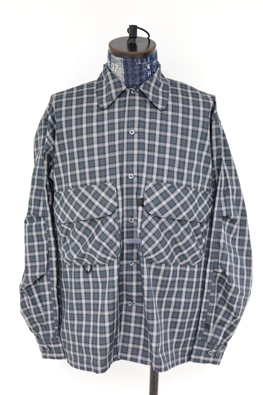 DAIWA PIER39(ダイワピア39) TECH SPORTS OPEN COLLAR SHIRT L/S GREN PLAID(BE-82026)CHARCOAL☆3月28日(土)新作発売！