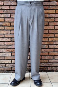 marka マーカ 26SS TWO TUCK MILITARY TROUSERS -RECYCLED POLYESTER NON-MULESED WOOL GABARDINE-(M26A06PT01C)GRAY☆新作発売！