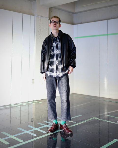 A.PRESSE アプレッセ 2024 Style1 Black Washed Denim Pantsスタイル