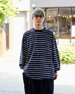 S.F.C 2026FW エスエフシー SUPER BIG LS TEE  (NYLON STRIPE) (SFCFW26CS06)Navy☆10月17日(土)発売！