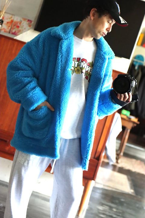doublet FUR JACKET"L.BLUE" style.10.26.