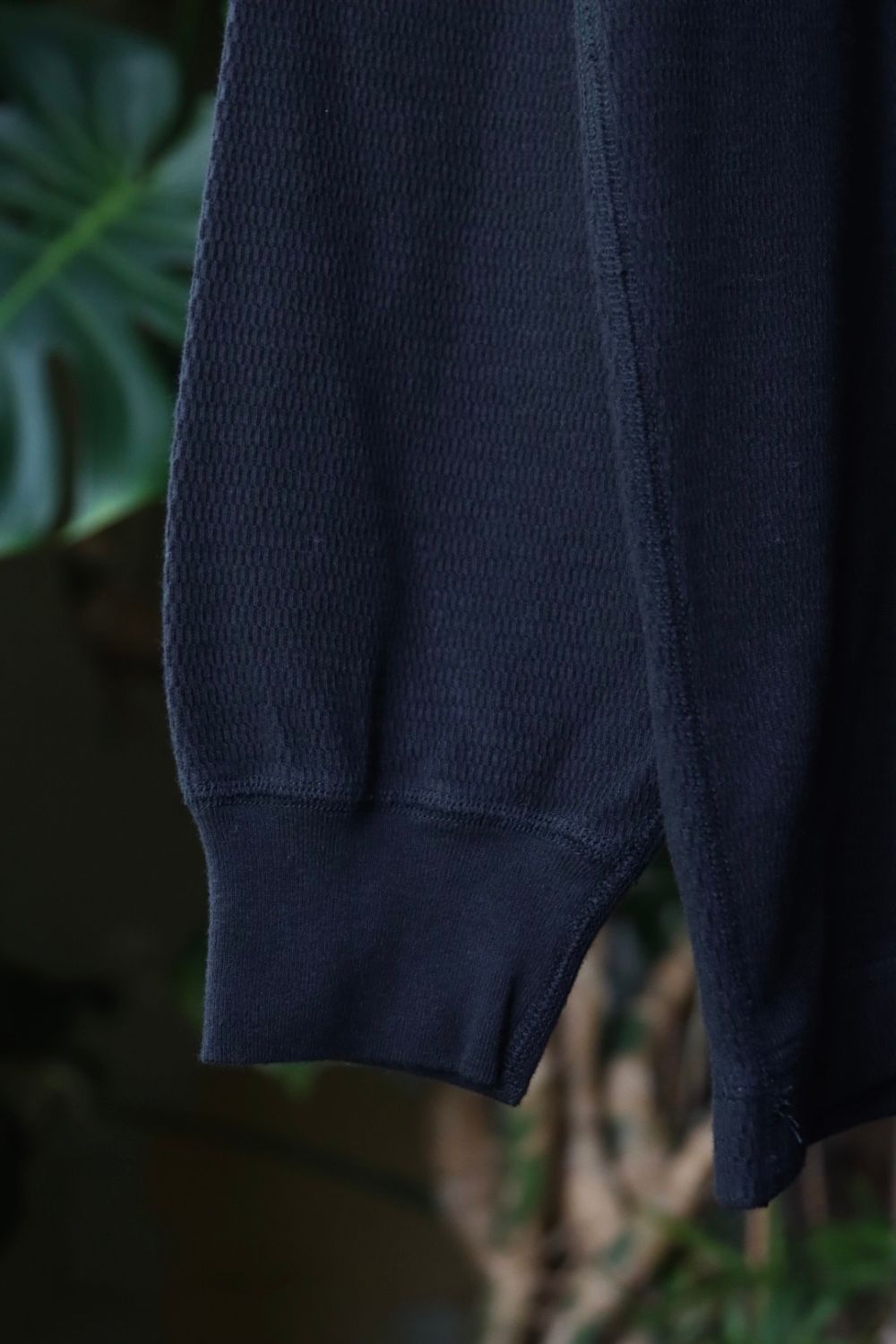 ETS.MATERIAUX / マテリオ22AW Honeycomb Long Sleeve"BLACK"
