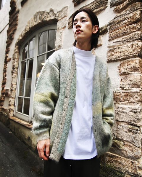 YOKE ヨーク 23AW LANDSCAPE MOHAIR JACQUARD CREWNECK CARDIGAN 