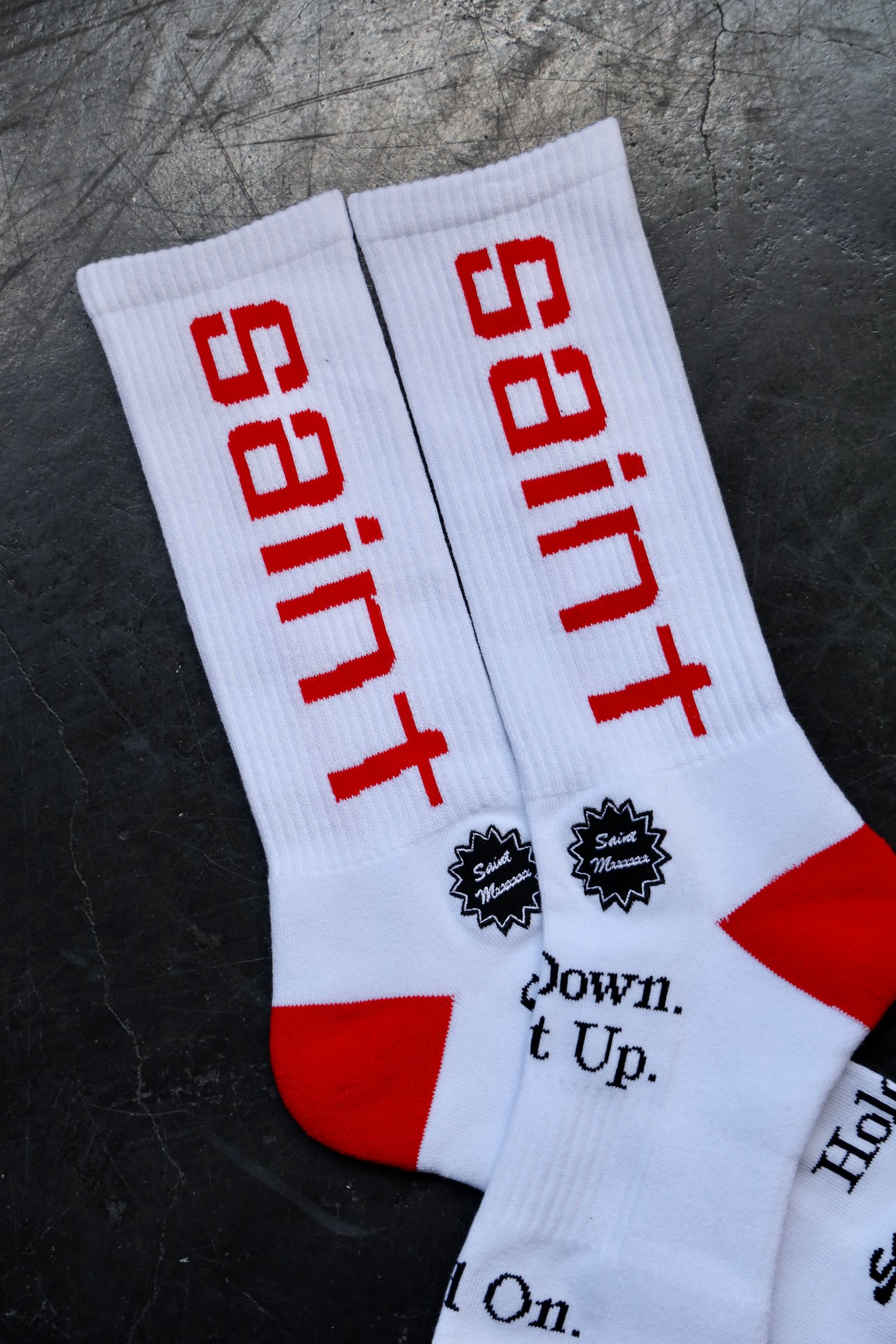 セントマイケル25SS SIT DOWN SOCKS(SM-HR8-0000-104)WHITE