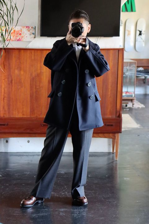 Ets.MATERIAUX マテリオ セレモニーパンツ"CHARCOAL"style.1