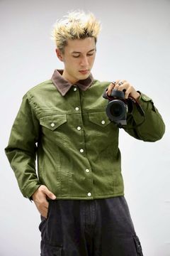 ファウンダ 25AW COLOR DENIM JACKET(015FD252017)KHAKI☆新作発売！
