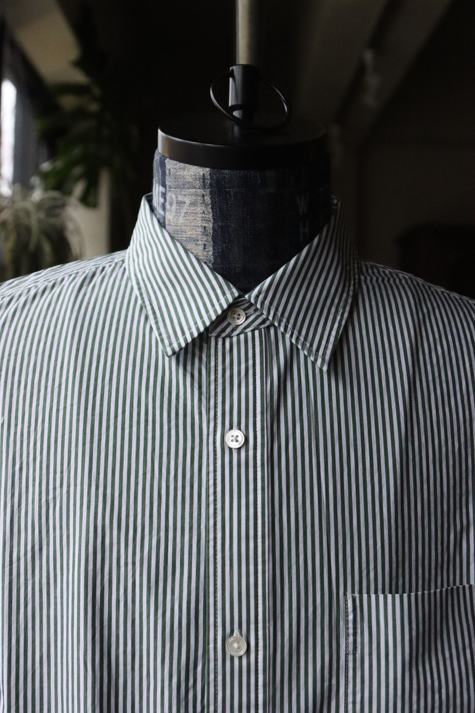 フレッシュサービス CORPORATE UNIFORM L/S SHIRT(FSC253-50105B)GREEN STRIPE☆8月9日(土)発売！