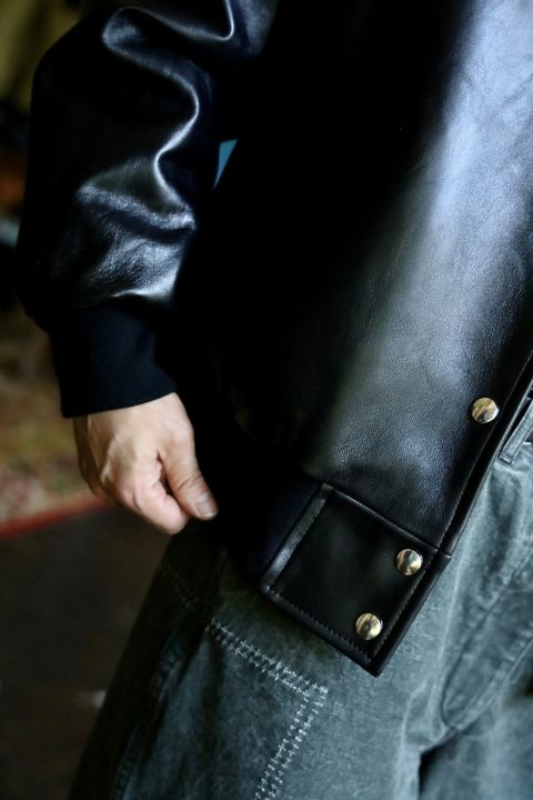 A.PRESSE Leather Award Jacketスタイル.2024.8.10.