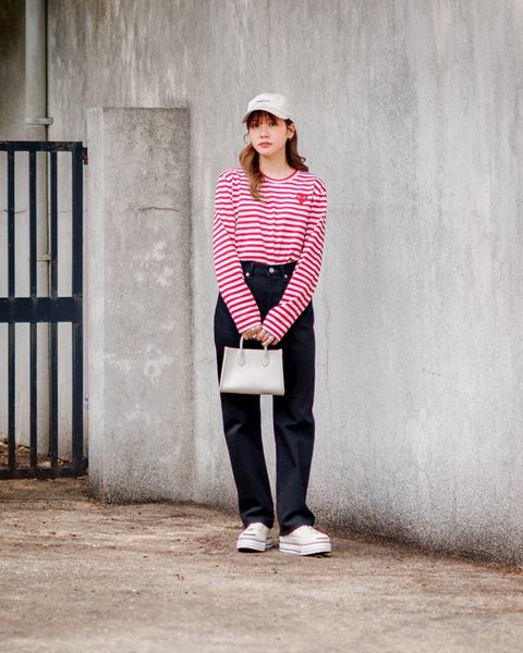 PLAY COMME des GARCONS ボーダーTシャツstyle.2025.4.28