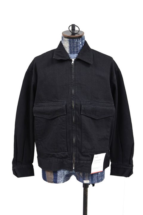 グラフペーパー Selvage Denim Zip Jacket(GU261-20056RB) BLACK_WASHED★1月24日(土)発売！