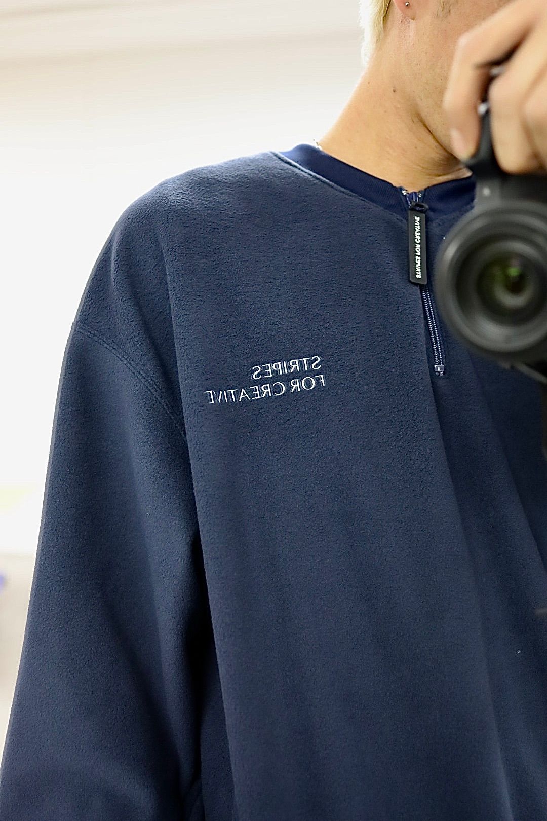 S.F.C 25FW SPOT エスエフシー FLEECE BASEBALL HALF ZIP JACKET(SFCFW25J01SP)Navy☆12月20日(土)発売！