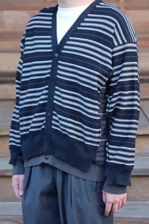YOKE BORDER CONNECTING CARDIGAN(YK22SS0353S) style.2022.4.5.