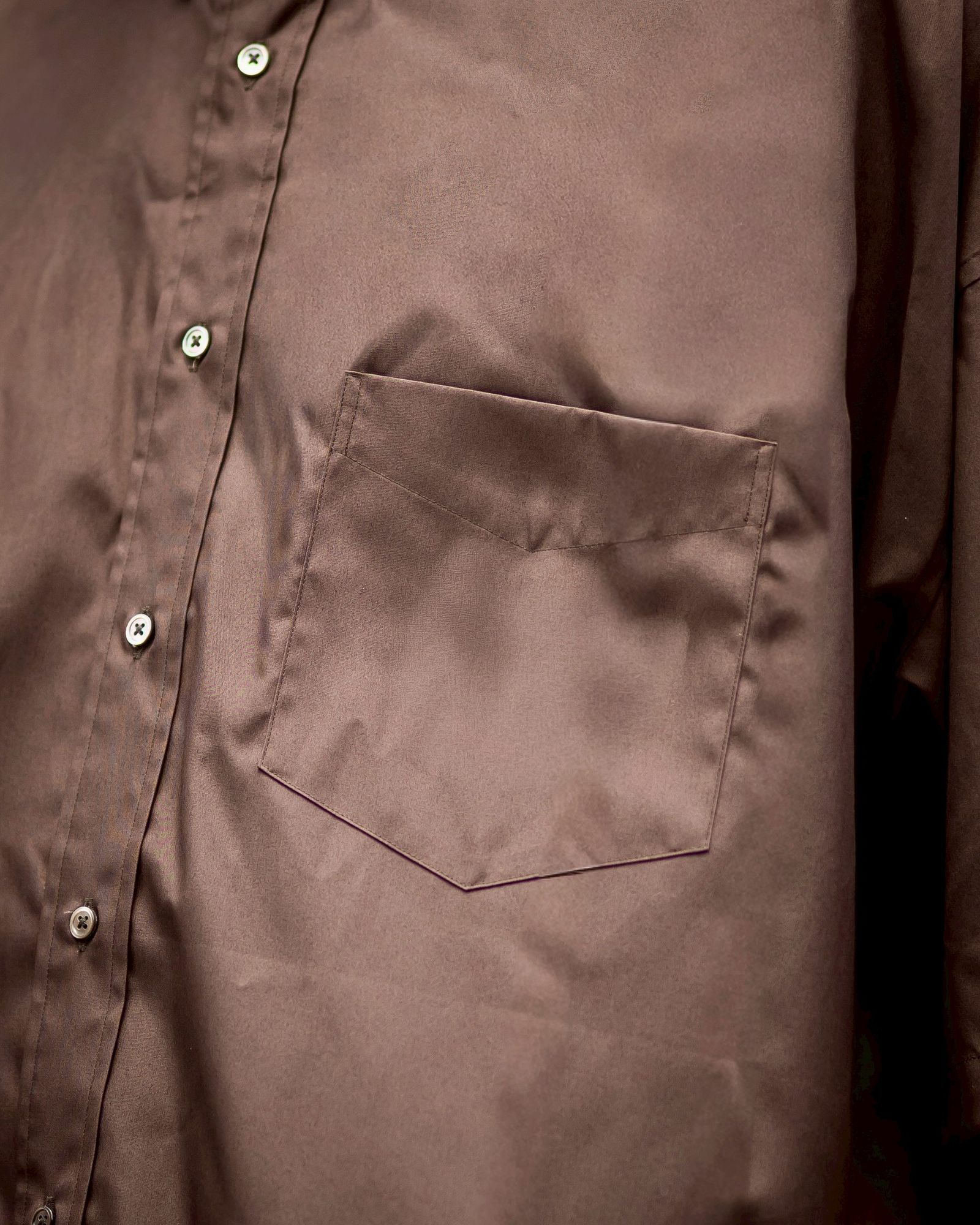グラフペーパー Easy Care Poplin S/S Oversized B.D Shirt(GM263-50621)BROWN☆7月11日(土)発売！