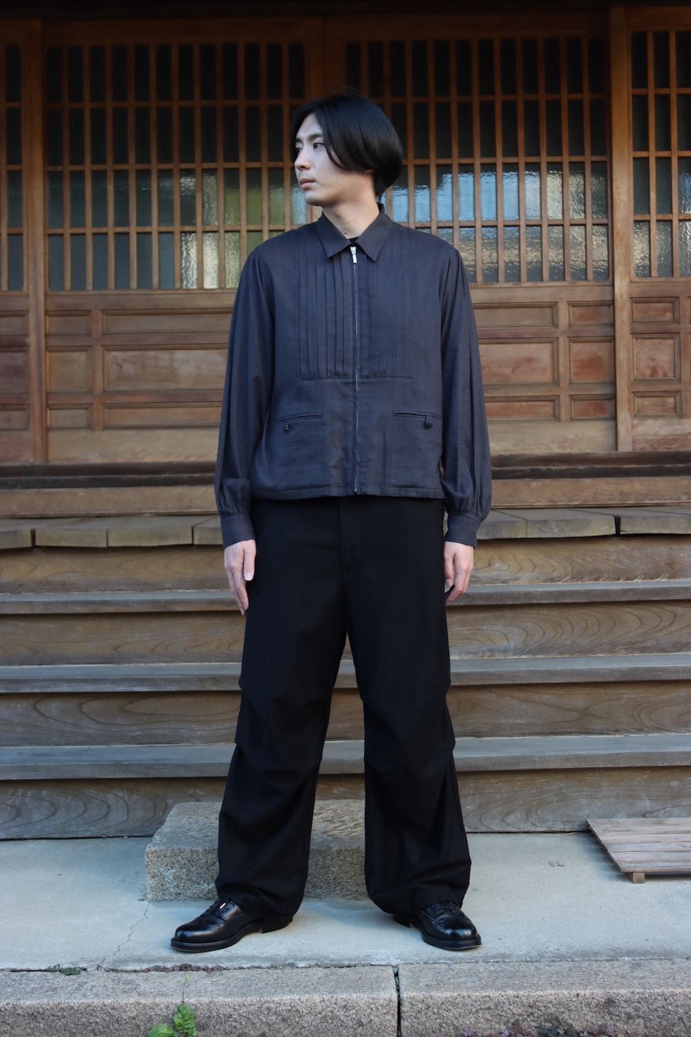 MATSUFUJI Flannel Check Pleats Jacket(M213-0301) style.2021.10.11 ...