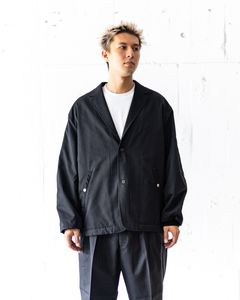 コムデギャルソンオム25FW ウールエステルヘリンボーン2Bジャケット(HP-J001-051)BLACK