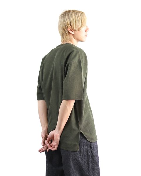 ブラームスルーツストック24SS Rough&Smooth Thermal Over-neck(Olive) style 2024.3.21
