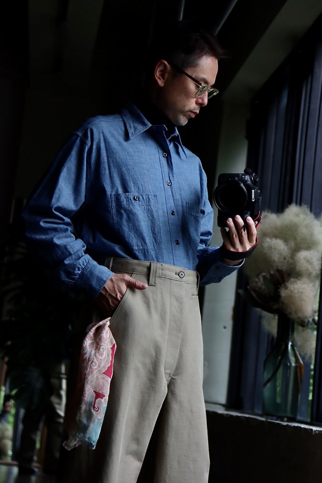 アプレッセ23AWシャツ BB Washed Chambray Shirt(23SAP-02-09M)INDIGO