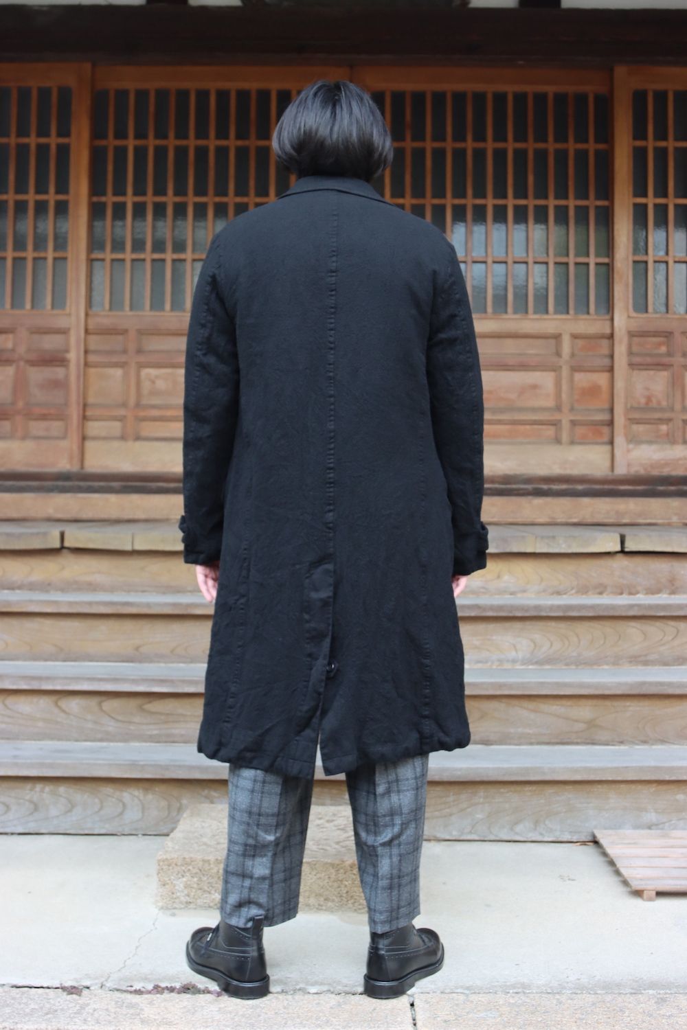 COMME des GARCONS HOMME 21AW ウールサージ縮絨コート(HH-C009) style