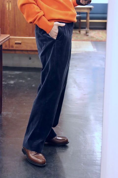 A.PRESSE 24SS Vintage Corduroy Trousers"NAVY"スタイル