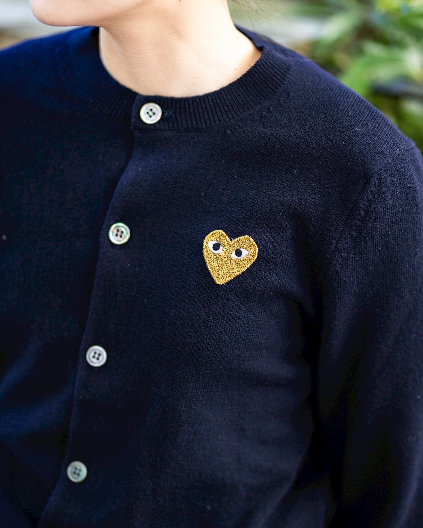 PLAY COMME des GARCONS ROUND NECK CARDIGAN style.2025.12.8