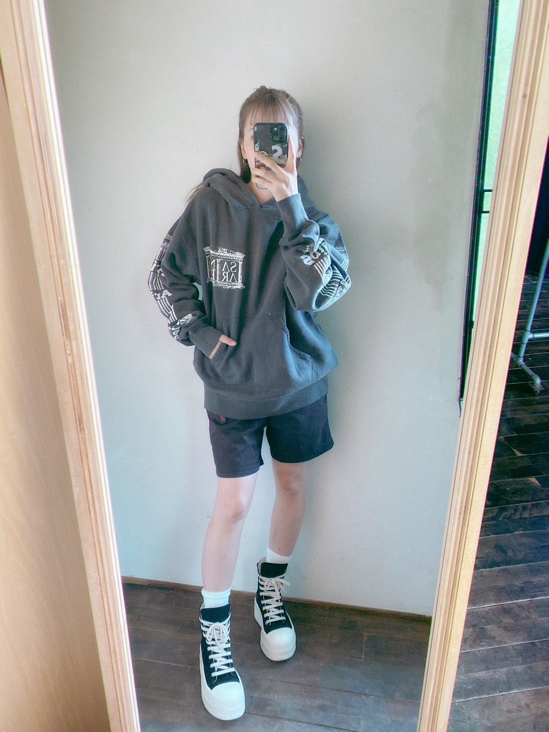 ©SAINT M×××××× 23AW ARS_HOODIE/ST ARIES"BLACK”スタイル