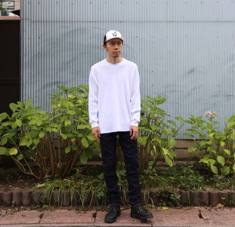 Graphpaper Waffle L/S Tee(GM203-70139B)"WHITE"Style.2020.7.14.