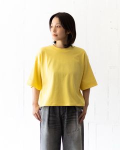 Graphpaper 25AW Women's  Tri Spun Cotton Balloon Sleeve Tee(GL253-70306)YELLOW